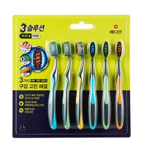 메디안 트리플솔루션 미세모 칫솔(6입), 5개