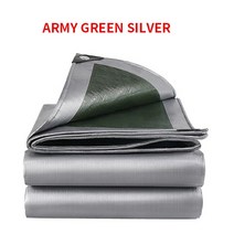 자동차 그늘막 032m 방수 PE 타포린 정원 타포린 식물 보트 천막 그늘 천 애완 동물, Army green silver+3x4m