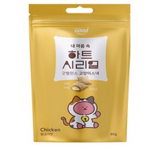 굿밸런스 고양이 간식 하트 시리얼 80g, 닭고기맛, 130개