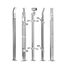 유리난간대 스텐 계단 난간대 기둥 발코니 쇼핑몰, 블레이드 드로잉 슬리브 높이 1050mm