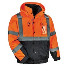 Ergodyne 8381 타입 R 클래스 3 퍼포먼스 in1 봄버 재킷, Orange, 5X-Large, 5X-Large