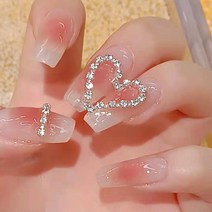 떨샵 인싸 키치 크리스탈 네일팁 인조네일 간편네일팁, 2개, NAIL-N374