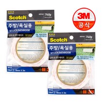 쓰리엠 스카치 주방욕실용 강력폼양면테이프 18mm x 3m, 2개