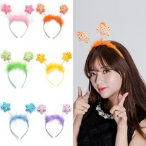 파스텔별 머리띠 별 생일 파티 학예회 의상 소품 운동회 체육 대회 용품, 파스텔별머리띠(화이트)