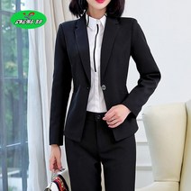 SHENGBO여성 슬림핏 오피스룩 정장자켓 정장바지 투피스+BK908