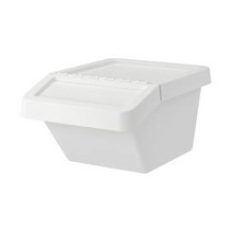 이케아 SORTERA 소르테라 분리수거함+뚜껑 37L/수납함/정리함, 선택완료, 화이트_902.558.98