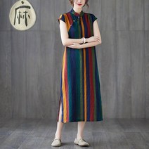 여성 2022 새로운 도착 얇은 부드러운 반팔 느슨한 여름 드레스 인쇄 원피스 34