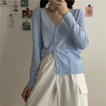 여성가디건 가디건 여성 긴 소매 솔리드 v 넥 버튼 업 캐주얼 올 매치 아웃웨어 학생 자외선 차단 여름 얇은 루즈 탑 니트 신제품