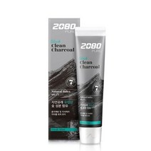 2080 퓨어 블랙 차콜민트 치약, 6개, 120g