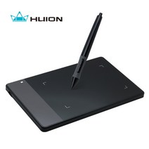huion 420 그래픽 드로잉 태블릿 osu 게임에 완벽한 디지털 펜 서명 패드 4 x 2.23인치(펜촉 포함), 협력사, 검은 색