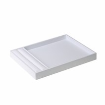 인조가죽 서비스판 다용도 진열대 화이트 20x25x2.5