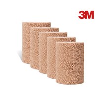 3M 코반 자가점착밴드 3인치x5롤 압박붕대 탄력밴드 셀프 접착식, 단품