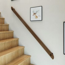 벽부형 손스침 원목 계단 핸드레일 카페 유치원 장애우 노인용 안전 보조손잡이 복층 난간, 30cm 고정대2개
