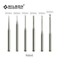 밀링 미니 머신 탭 밀링기 탁상 롤랜드 기계용 치과 지르코니아 전체 길이 50mm, 1.0.6mm uncoated