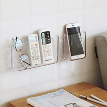 1+1 요모조모 투명 벽부착 미니포켓함 무타공, 대, 소