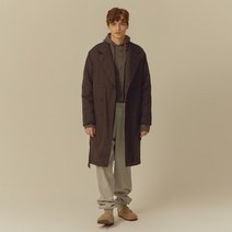 [NOHANT] BELTED PADDING DOUBLE COAT BLACK