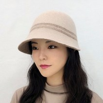 [시마노교체형펠트] 라인 펠트 고급 벙거지 여성 버킷햇 모자