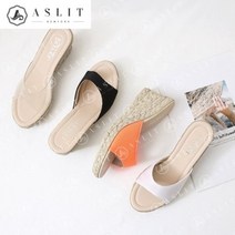 애슬릿 애슬릿 여성 데일리 스트랩 에스파듀 통굽 웨지 슬리퍼