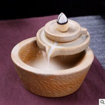 백플로우 인센스 콘 홀더 받침 역류향 향홀더, 작은 제분소 보라색 모래