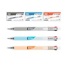 마이펜 마이볼 3색볼펜 0.5mm, 블루, 12개