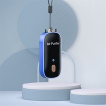 자동차 공기 청정기 목걸이 음이온 미니 휴대용 신선한 생성기 칼라 클립 5V 300mah 홈에 대 한 음소거, [03] Blue, 03 Blue