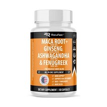 로쿠패스트 블랙 마카 루트 2000mg + 인삼 아슈와간다 물 5000mg 페누그리크 씨앗 3000mg과 통캣 알리 강황 은행 빌로바 라 아르기닌 엘씨트룰린 동콰이 코호