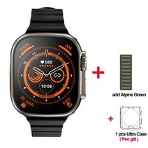 2Pcs/3Pcs/4Pcs ZD8 울트라 맥스 스마트 워치 2.08 "망막 스크린 시리즈 8 49mm 티타늄 합금 NFC ECG, 04 add Alpine Green_01 2 PCS