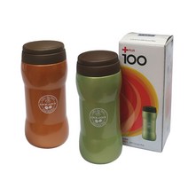 락앤락텀블러 락앤락보온병 플러스100 그린/브라운 300ml, 브라운