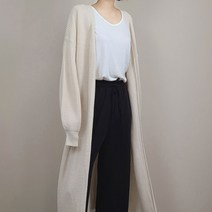숄 하찌 로브 오버핏 니트 롱가디건