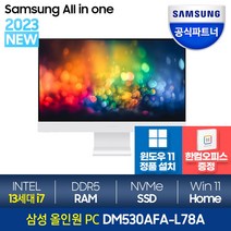 [최신 인텔13세대!/쿠팡 단독]삼성 올인원PC DM530AFA-L78A 최신 13세대 i7 CPU 인터넷 강의 온라인 사무용 일체형 데스크탑 컴퓨터, 1.기본(램 8GB), 2.SSD 1TB, 2.HDD 1TB
