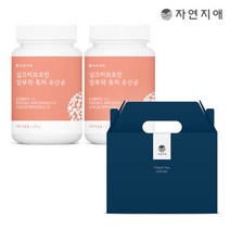 자연지애 [선물세트] 실크피브로인 장부착 특허 유산균 210g x 2개 (200일분), 선택완료, 단품없음