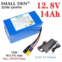 12.8V 14Ah Lifepo4 배터리 팩 14.6V 5A 충전기 32700 4S2P 12V 내장 20A BMS 무정전 전원 공급 장치, [03] XT90 - DC