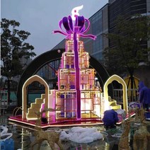 백화점 대형트리 선물 트리 쇼핑몰 장식 성탄트리 야외, 선물 상자 트리 스타일 2