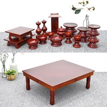 남원은행공방 남원제기 제사제기세트 오리목제기 21p 선택사항 교자상 미니병풍 제기함 향로상, 1세트, 오리목21p+교자상