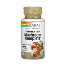 솔라레이 머쉬룸 컴플리트 발효물 600mg 60베지캡슐 차가버섯 노루궁뎅이 마이타케 영지 아가리쿠스 표고 운지 동충하초