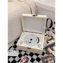 cd플래이어 벽걸이 어학용 레트로 블루투스 인테리어, A