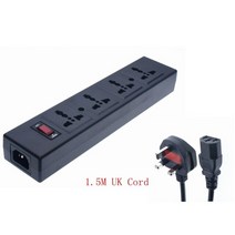 타워 멀티탭 짧은 4과부하 보호기 안전 도어가 콘센트 범용 소켓 서지 4 가지 방법 PDU 전원 스트립 확장, 01 Universal  Plug, 04 Outlet  UK Cord