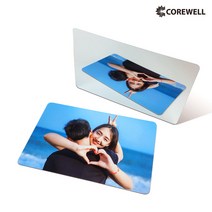 [코어웰] 프리미엄 에티켓 미러 매너 거울 카드 지갑 플라스틱 PVC 사진 인쇄 포토 인화