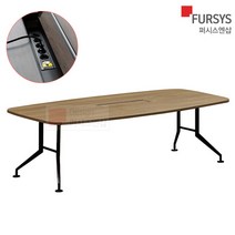 퍼시스테이블 2400 8인 회의 매립 콘센트 CAR024N, WWBK（웜화이트）