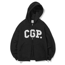 CODEGRAPHY 331 CGP 아치 로고 후드 집업_블랙 YE
