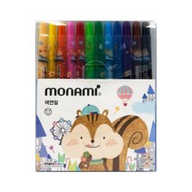 모나미 모니주 샤프식 색연필 남, 12색, 6개
