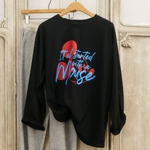 [디즈니] 스타터 미키마우스 긴팔 오버핏 롱티셔츠