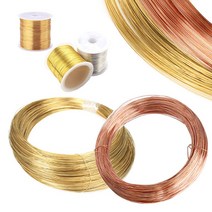 구리선 적동선 황동선 0.5mm 1mm 2mm 3mm M재단 0.9229ea, 쿠팡리치팟 본상품선택, 쿠팡리치팟 황동구리선(금색)_굵기1.5mm(1M)
