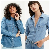 리바이스 Levis® 프리미엄 여성 에센셜 웨스턴 데님 셔츠 2종