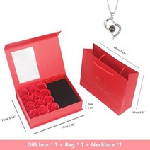 크리스마스 선물 포장 비누 꽃 상자 운반 가방 반지 귀걸이 목걸이 보석 창 저장 상자 결혼식 파티 발렌타인 데이 공예품, as pic, Style 2