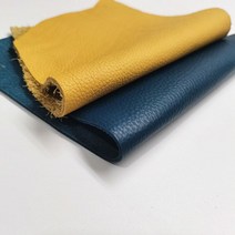 천연가죽 원단 1.5mm 두꺼운 상단 레이어 소가죽 노란색 바다 블루 수제 diy 가죽 컷 전체 조각, 전체 50평방피트