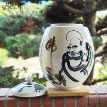 여주흙도예_백자 쌀독 항아리 20Kg 달마 항아리형