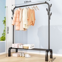 옷장 렌탈 하우스 간단한 조립 교수형 옷장 옷장 하우스 기숙사 건조 침실 바닥 -천장 조합 캐비닛 천 랙, 대형 업그레이드 클로이크 랙 모델 블랙