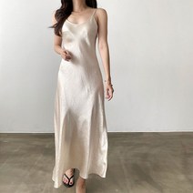 [천삼백케이] [더제니] Silky Cami Long Dress