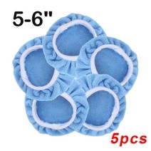 차량용 광택 패드 폴리싱 5 pcs 극세사 연마 패드 커버 왁싱 패드 보닛 버핑 패드 커버 연마 도구 액세서리 용 5 10inch, 협력사, 5 6인치